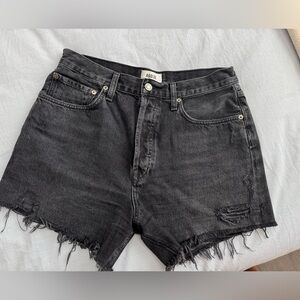 Agolde Black Denim Women Shorts
